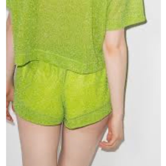 Oseree lumiere green glitter shorts - Picture 2 of 5